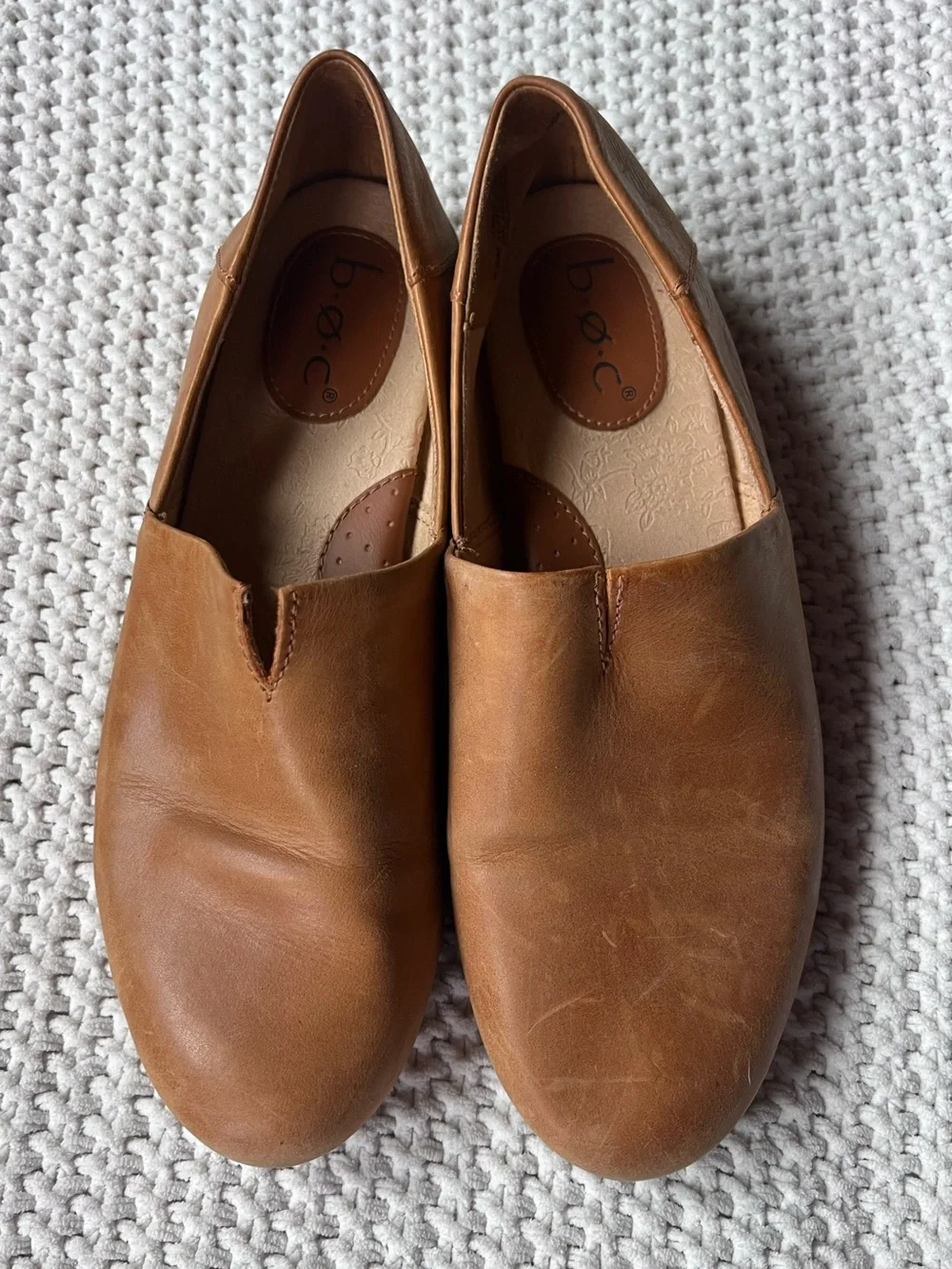b.o.c. Leather Casual Loafer Cottagecore Earthy Office Minimalist Work Size 8.5 - Picture 2 of 8